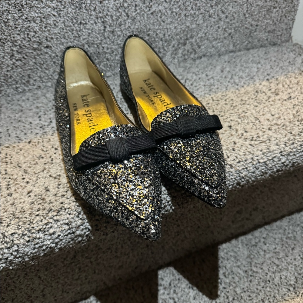 Kate Spade Glitter Flats 8